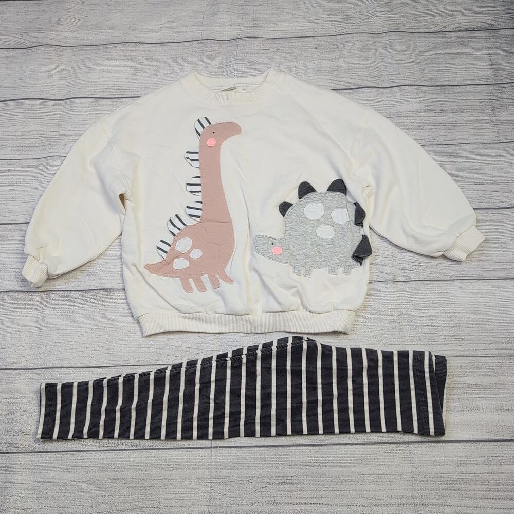 5/6 Next Dinosaur Applique Pullover & Leggings